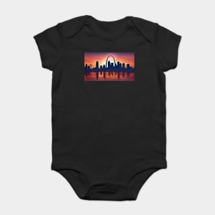 St Louis Arch at sunset Baby Bodysuit